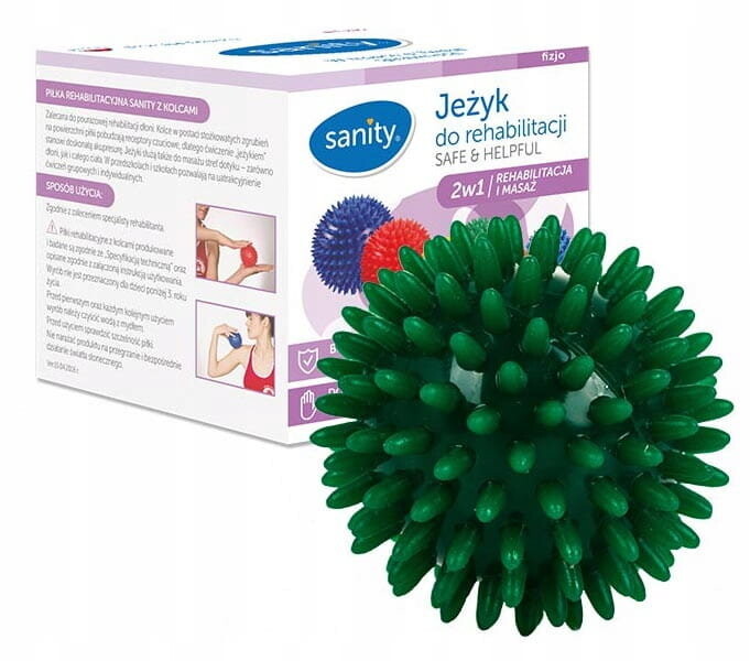 

Sanity, Шарик для точечного массажа лица 7см, Зеленый