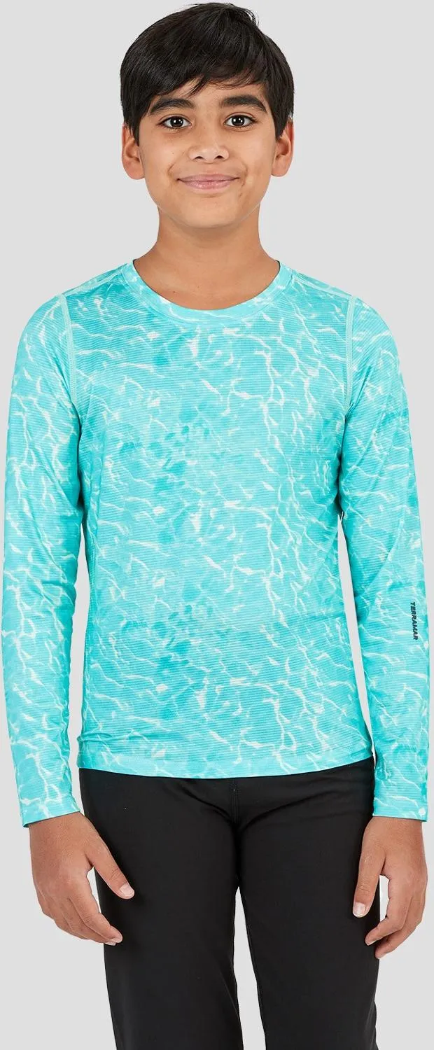 

Детская футболка с длинными рукавами для активного отдыха Terramar, Tropical Water Print