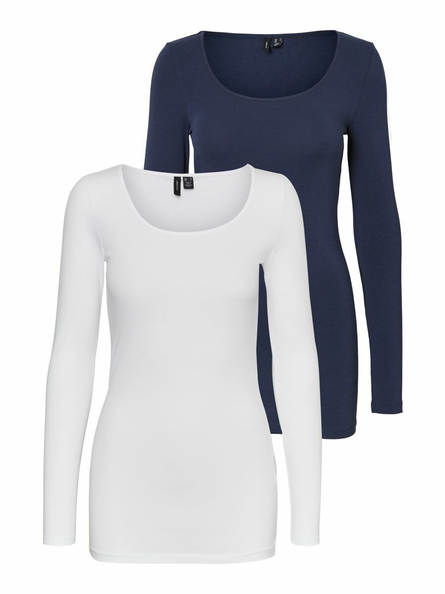 

Лонгслив VERO MODA, Dark blue/White