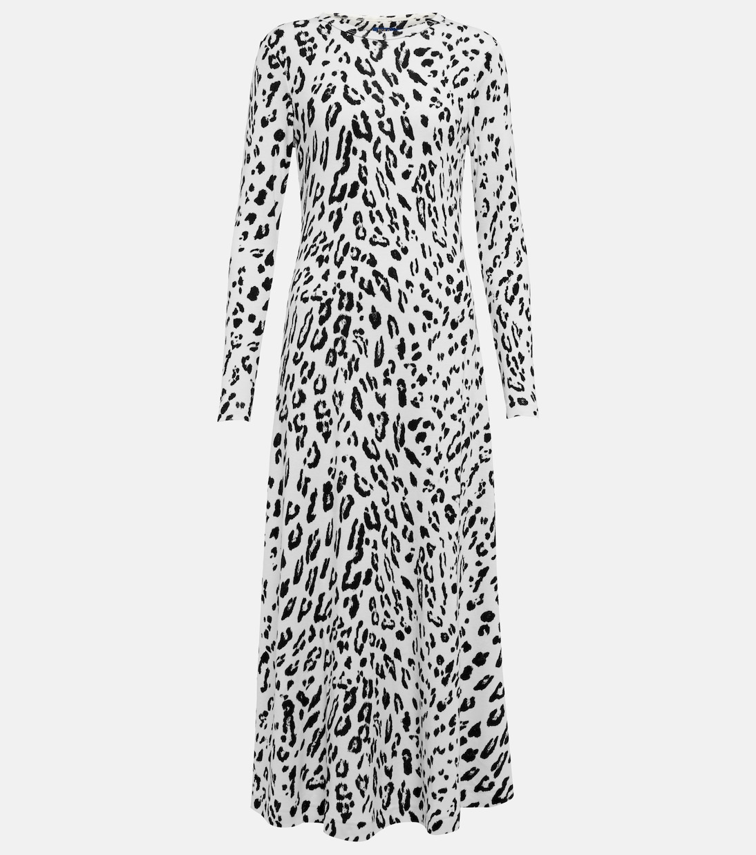 

Длинное платье из смесовой шерсти с леопардовым принтом Polo Ralph Lauren, Snow Leopard