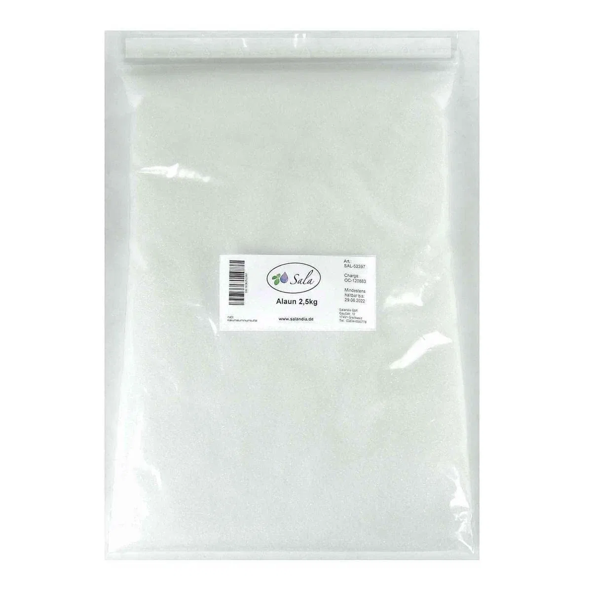 Сульфат алюминия-калия «Alum Potassium Aluminium Sulphate» от Sala, 4 x 2.5 кг Sala