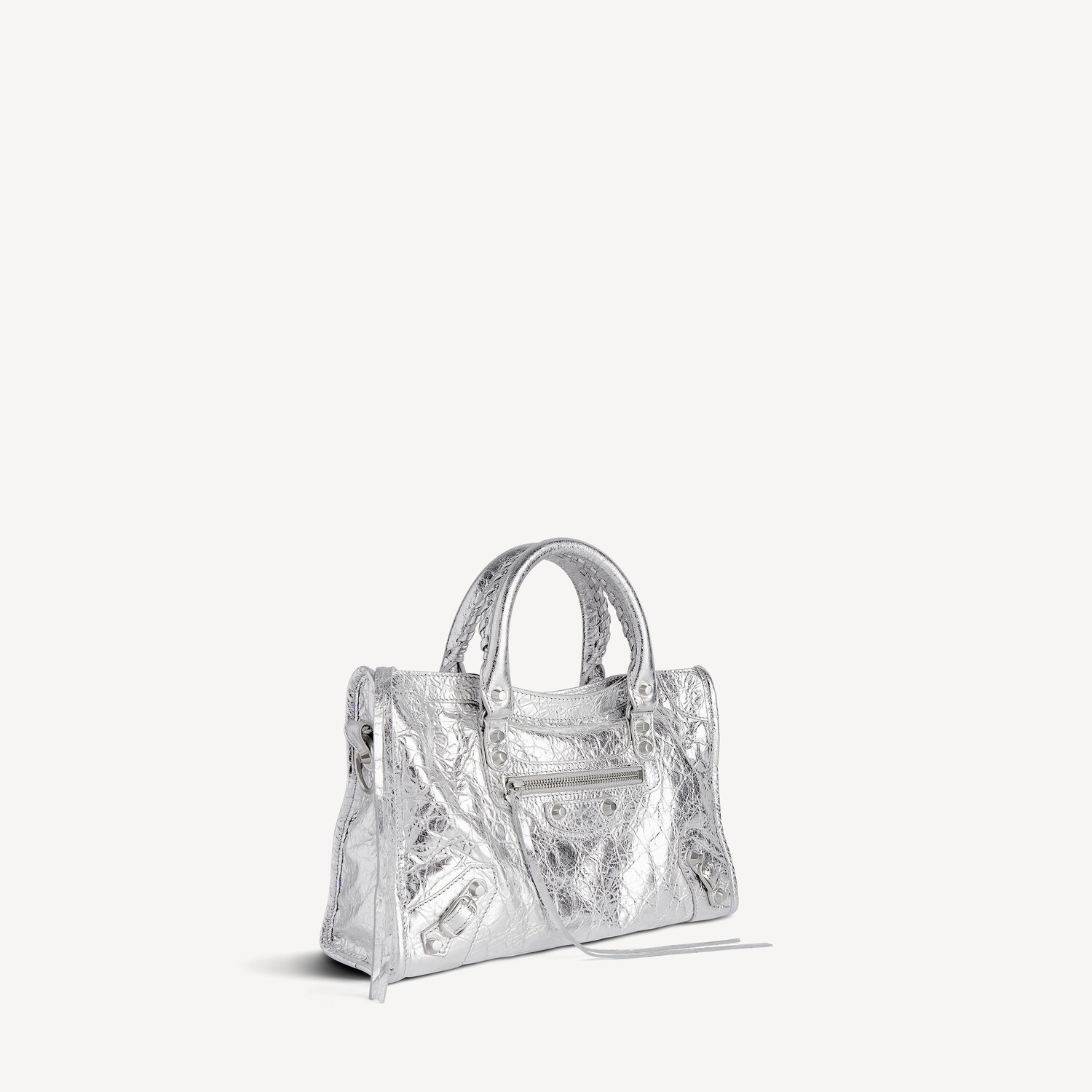 Женская сумка Le City Small в серебристом цвете BALENCIAGA, серебряный — фото 2