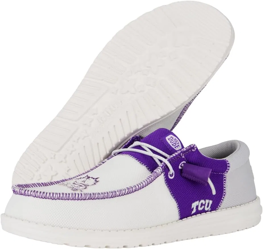 Лоферы HEYDUDE Wally, TCU Purple/White — фото 4