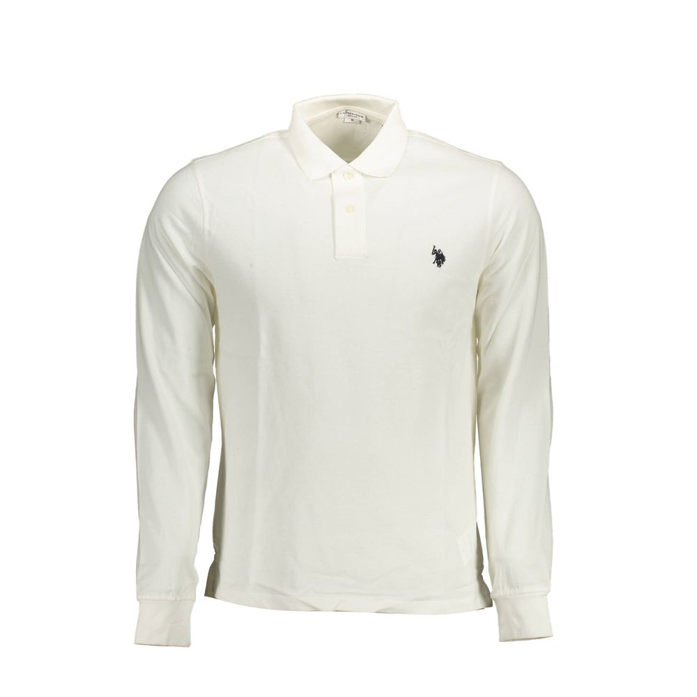

Белая хлопковая рубашка-поло U.S. Polo Assn., белый