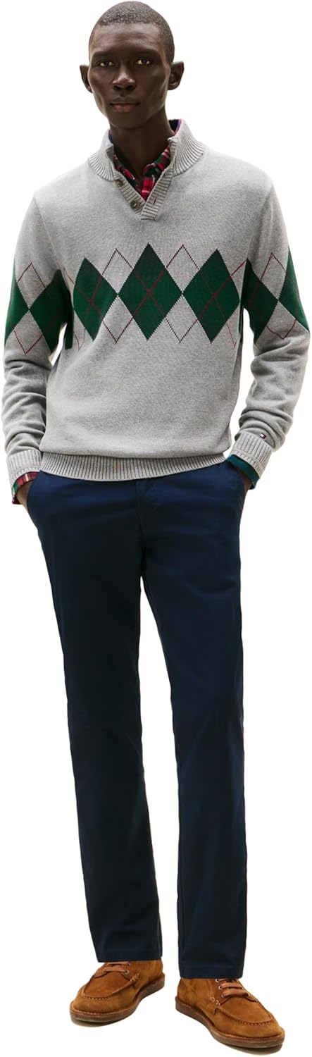 Мужские брюки-чиносы Tommy Hilfiger из эластичного хлопка, облегающего кроя, Navy Blazer — фото 3