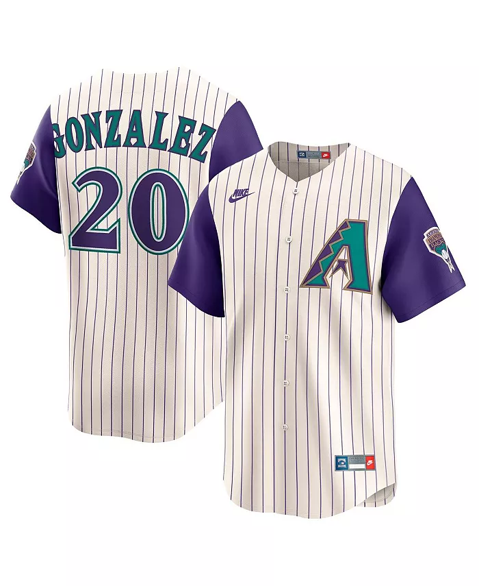 

Мужская футболка Luis Gonzalez Cream Arizona Diamondbacks Throwback Cooperstown Collection Limited Nike