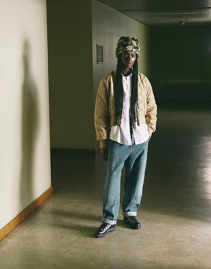 

Укороченная куртка-бомбер Carhartt WIP Selma бежевого цвета