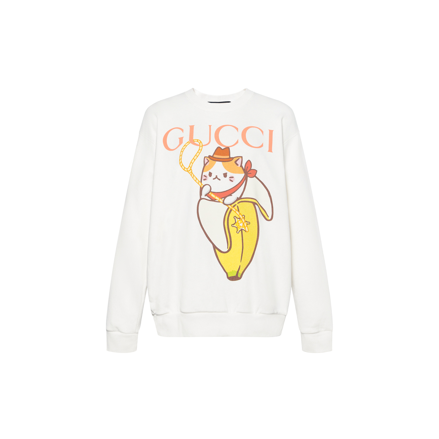 Футболка X Bananya с принтом логотипа белая GUCCI — фото 4