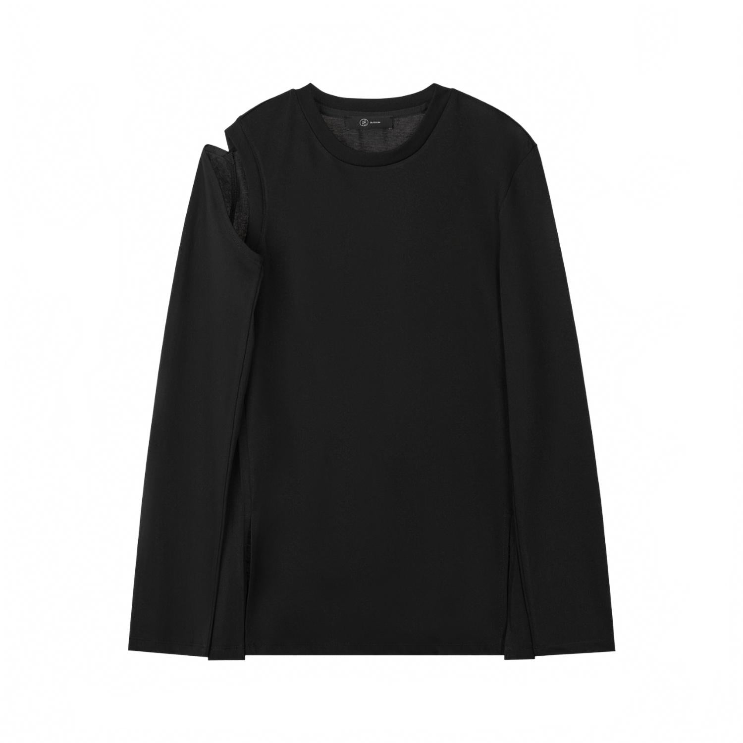 

Женская футболка Matil с плечом черная Blossom H Company