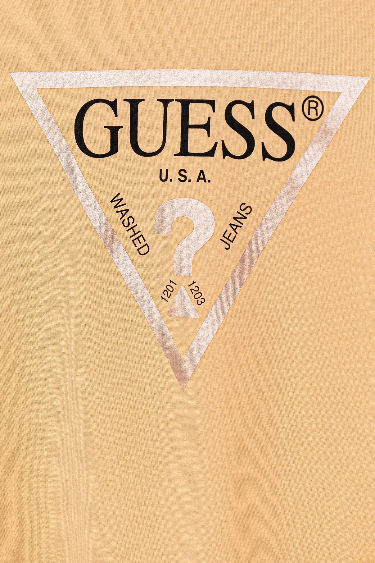 Футболка из хлопка для детей Guess, оранжевый — фото 4
