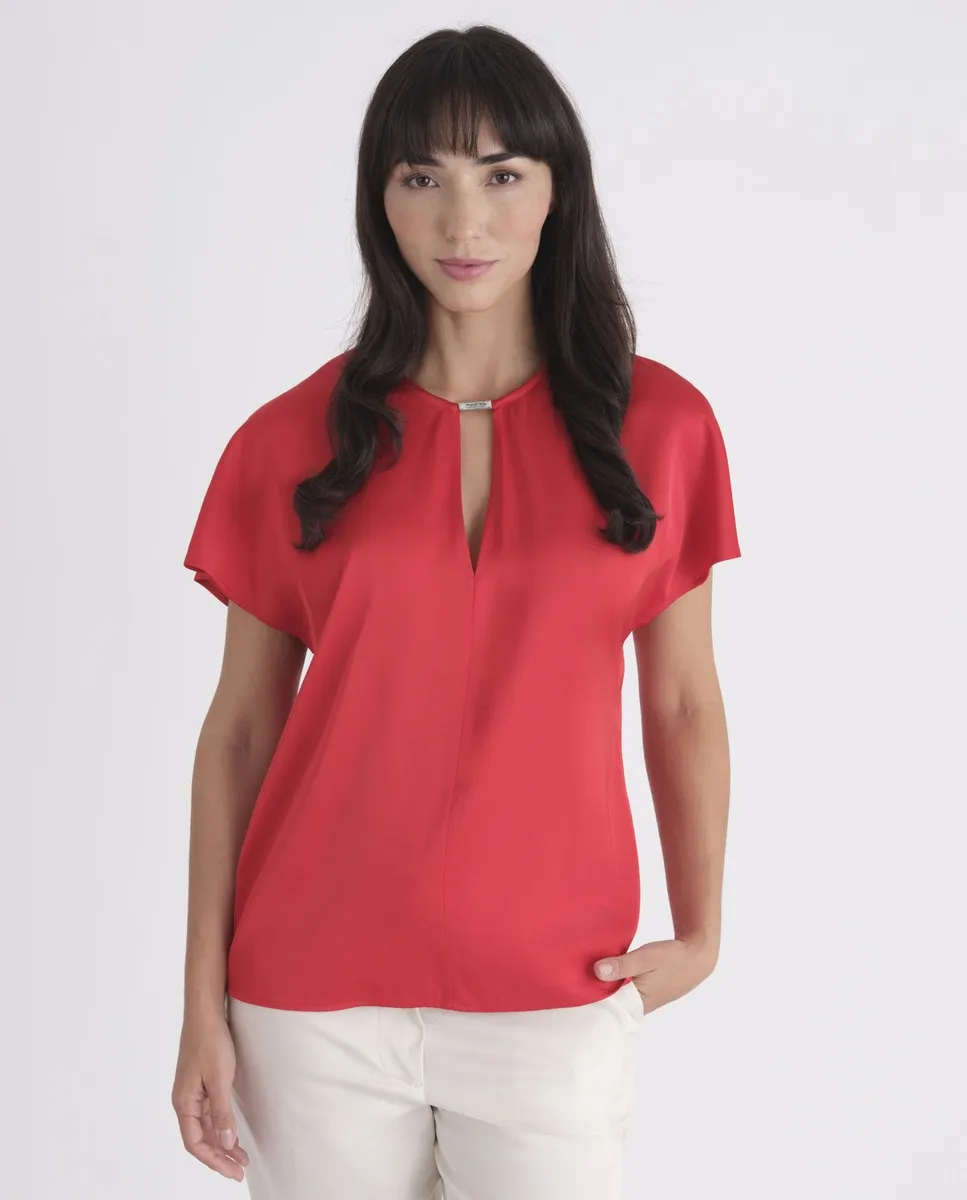 

Женская блузка с коротким рукавом Calvin Klein, красный
