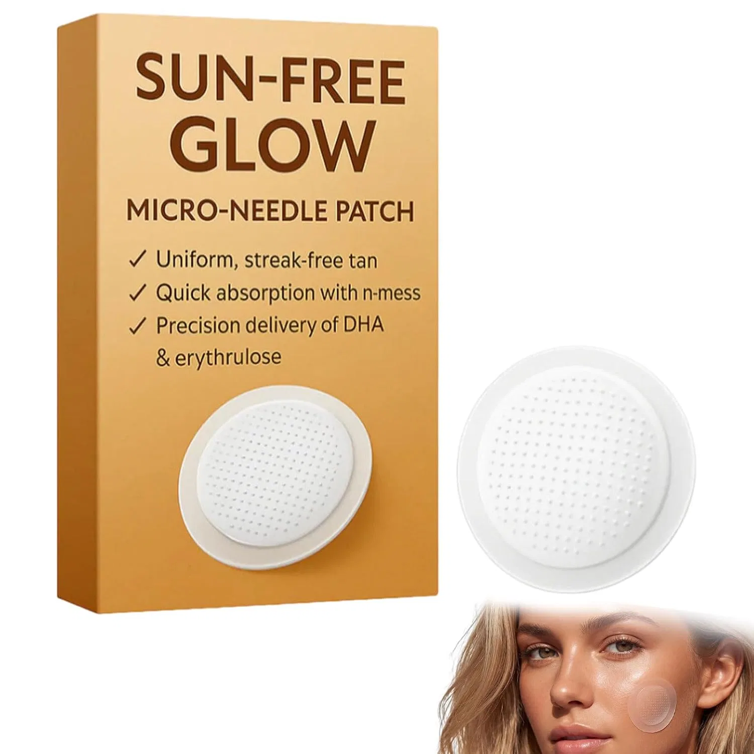 Патчи для автозагара Sun Free Glow для лица и тела Generic, 1Pc