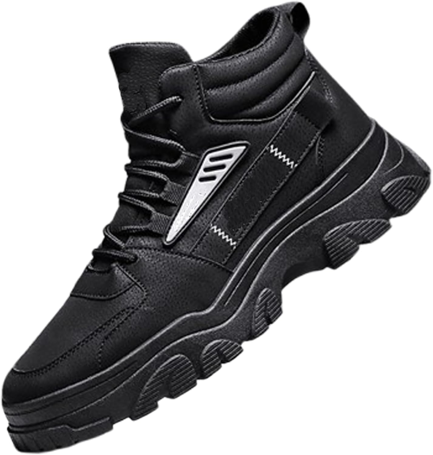 

Мужские ботинки, легкая защитная обувь для мужчин, нескользящие водонепроницаемые ботинки с композитным носком для строительства и походов Generic, черный