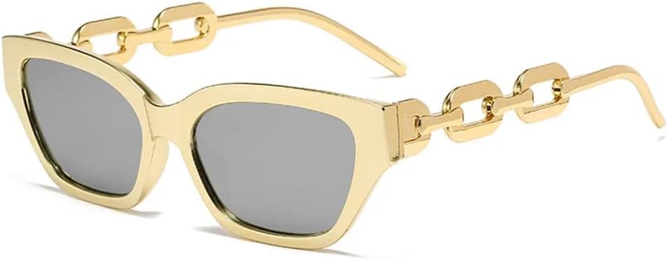 

Модные солнцезащитные очки «кошачий глаз» для женщин, винтажные очки, черные солнцезащитные очки для женщин с защитой от УФ-излучения UV400, золотистые очки KTUCN, Gold