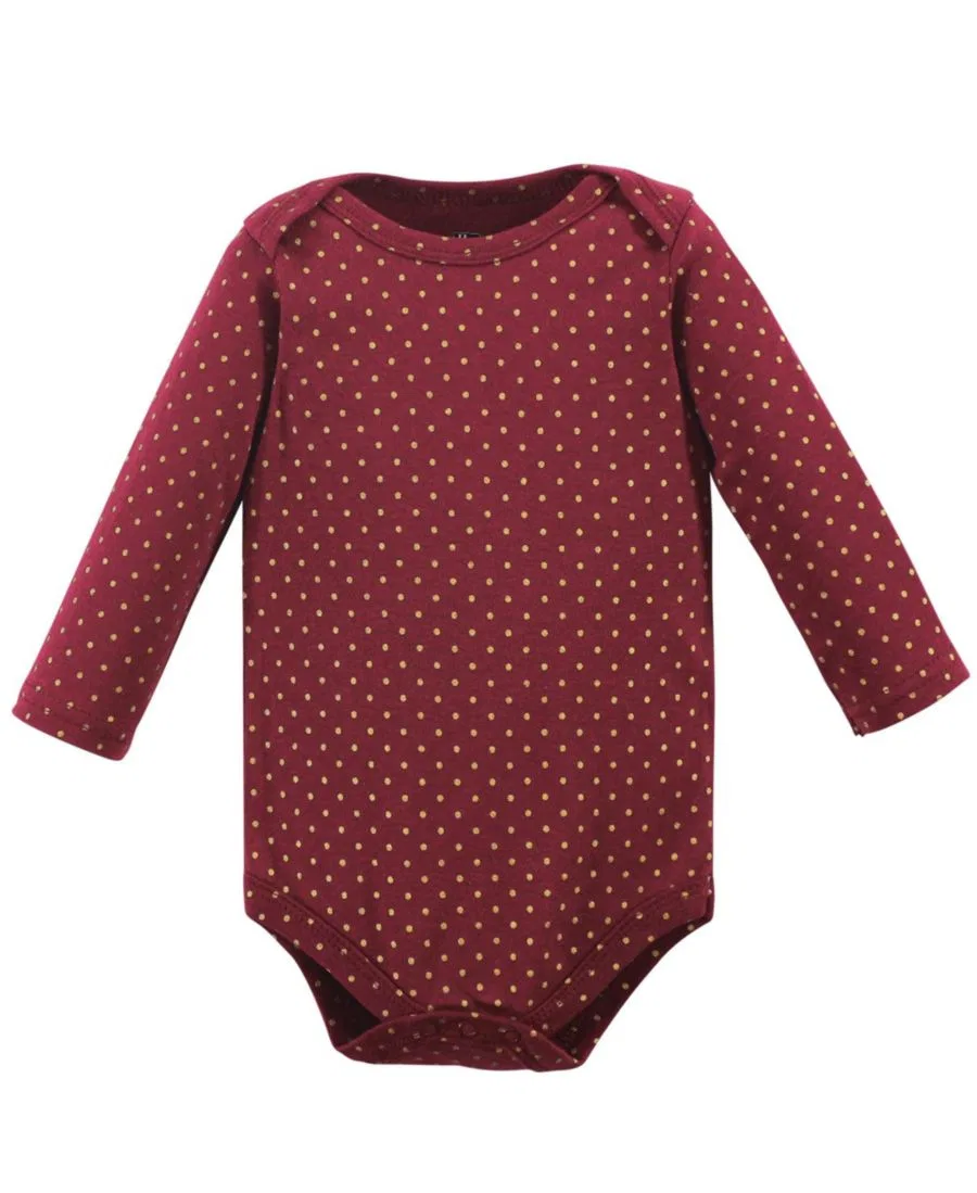 Комплект из 5 хлопковых боди с длинными рукавами для девочек Hudson Baby — фото 4