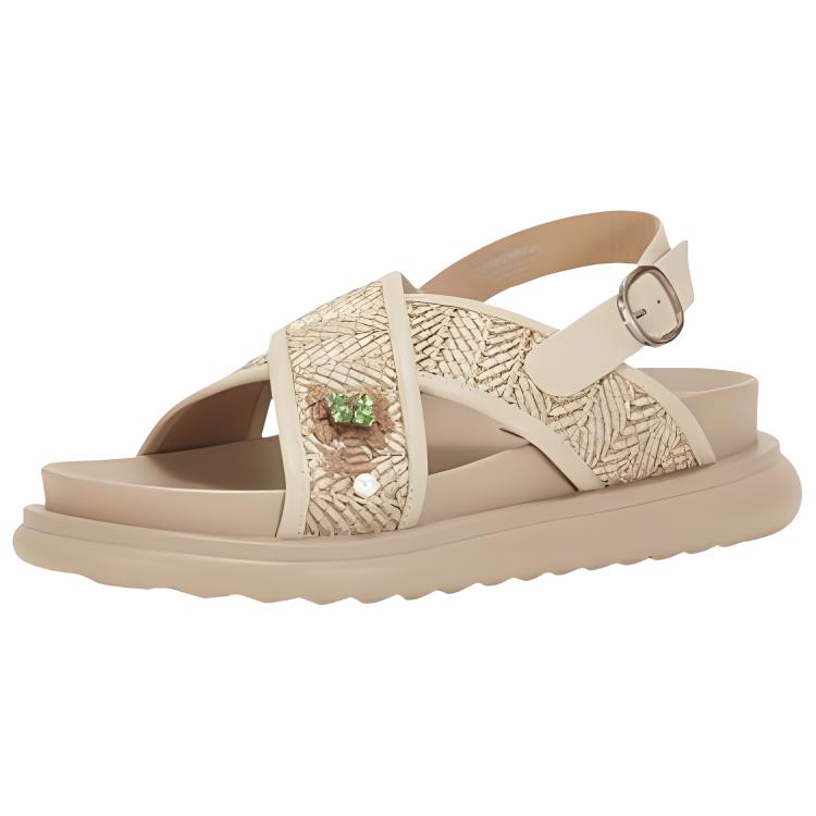 Teenie Weenie Пляжные сандалии женские бежево-коричневые, цвет Beige Brown — фото 3