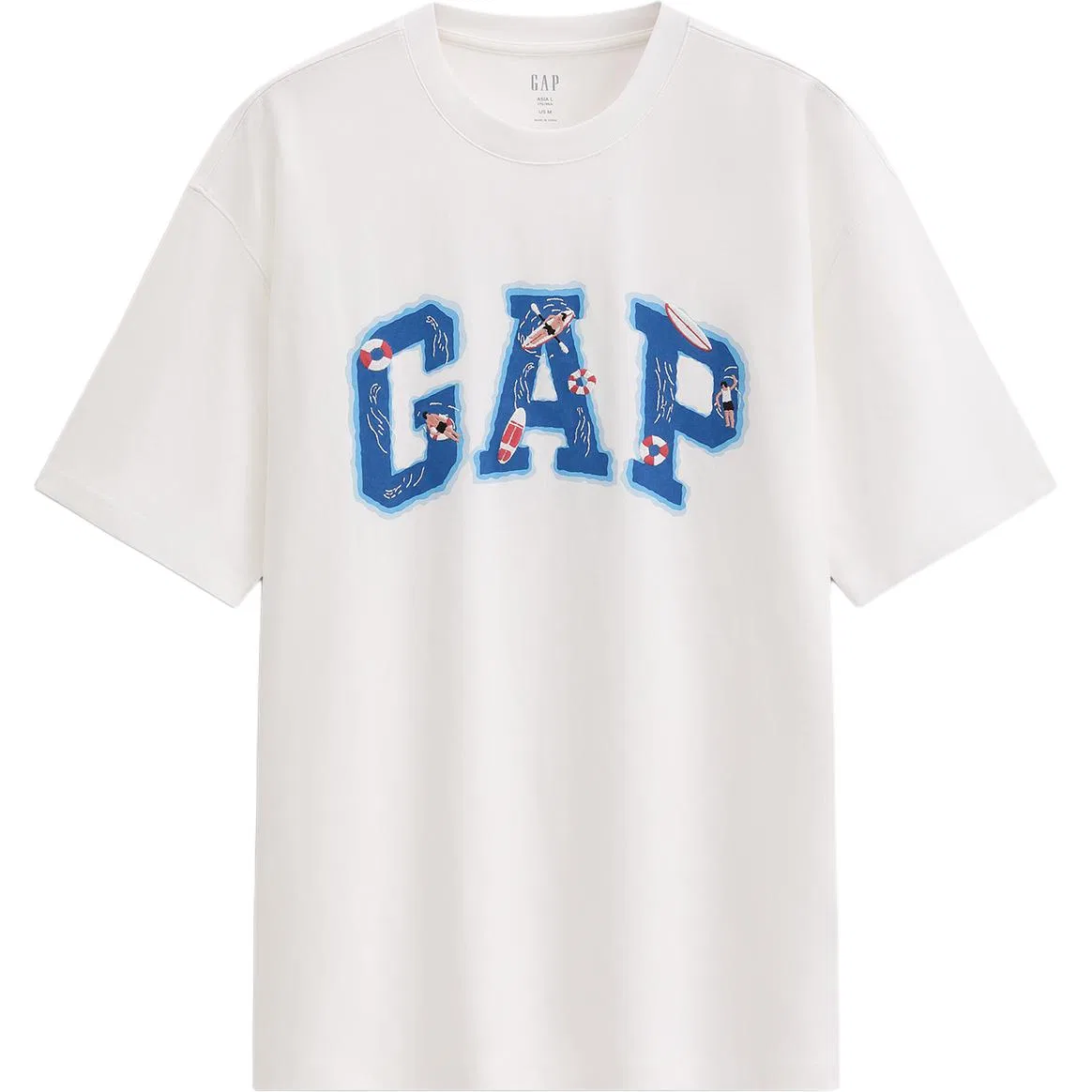 Футболка с круглым вырезом GAP Orange — фото 4