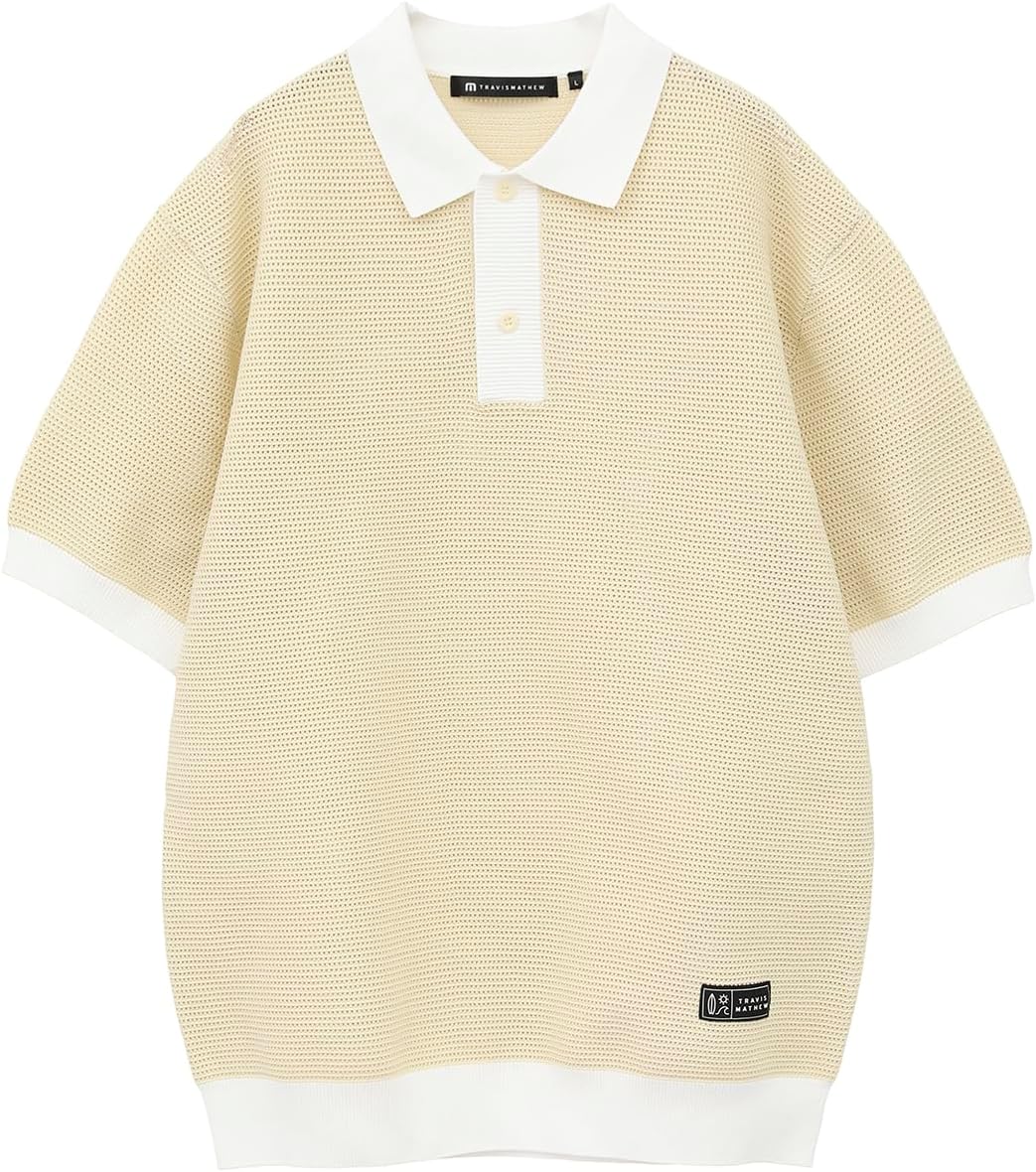 

Мужская трикотажная рубашка-поло с коротким рукавом TravisMathew (TEXBRID: Shape Recovery) / для гольфа / 7AL008 Travis Mathew, белый