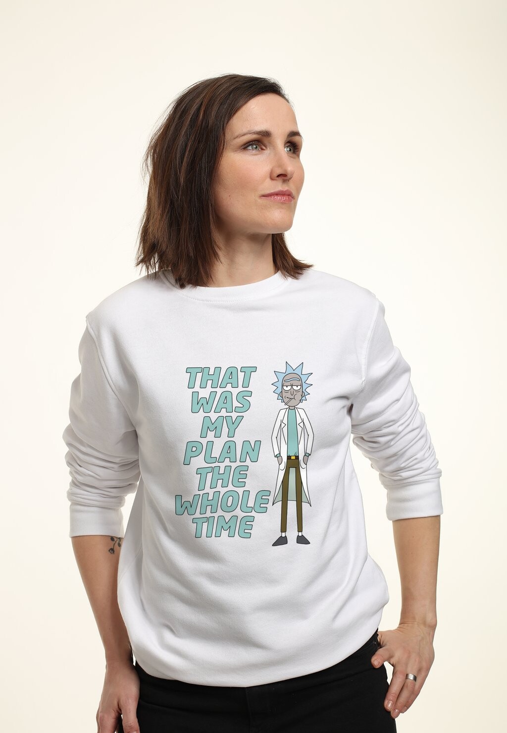 

Толстовка RICK AND MORTY MY PLAN Henry Tiger, белый