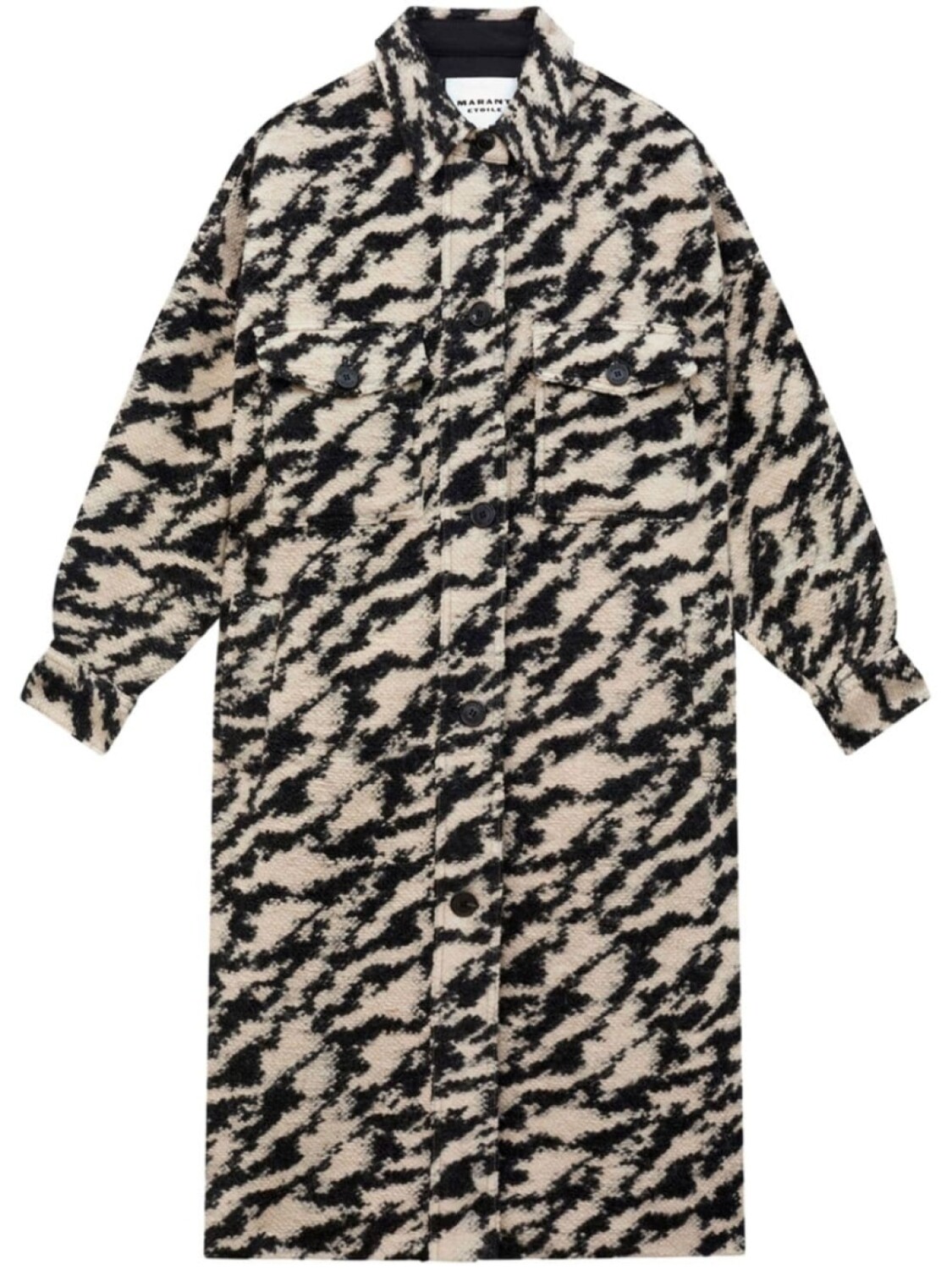 

MARANT ÉTOILE пальто с абстрактным узором, черный