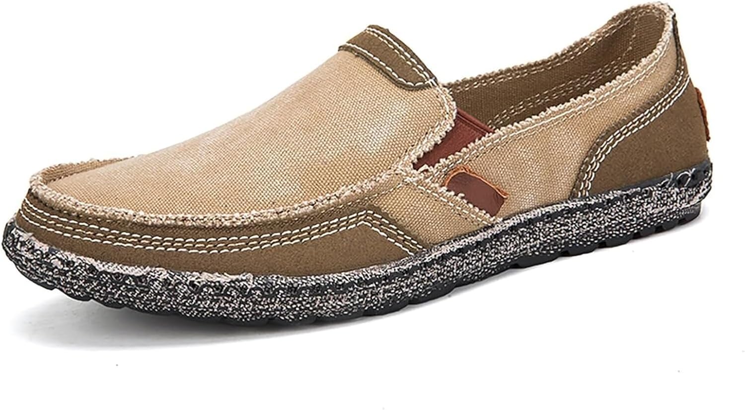 

Мужские текстильные слипоны-лоферы, модные ботинки, повседневная обувь для прогулок, плоские кроссовки Generic, хаки