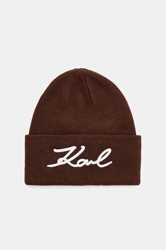 

Шапка с добавлением шерсти k/signature Karl Lagerfeld, коричневый