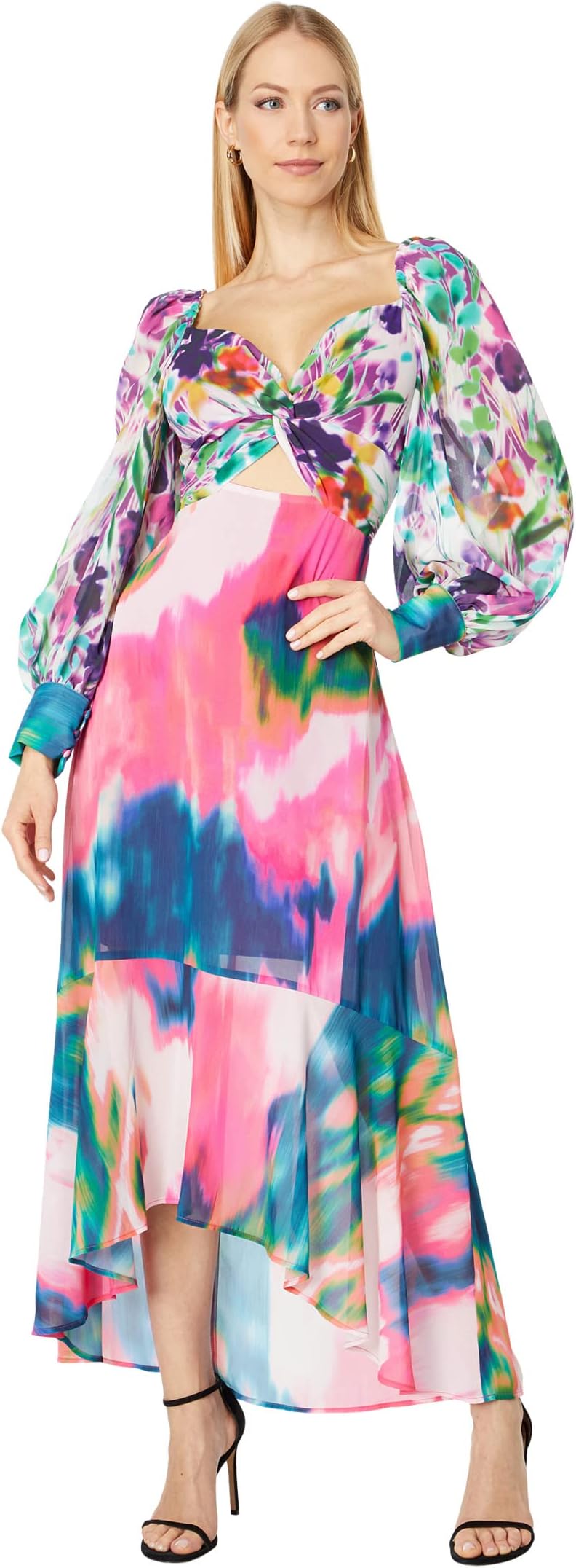 

Платье ONE33 Social Printed Flounce Hem, цвет Fuchsia Multi