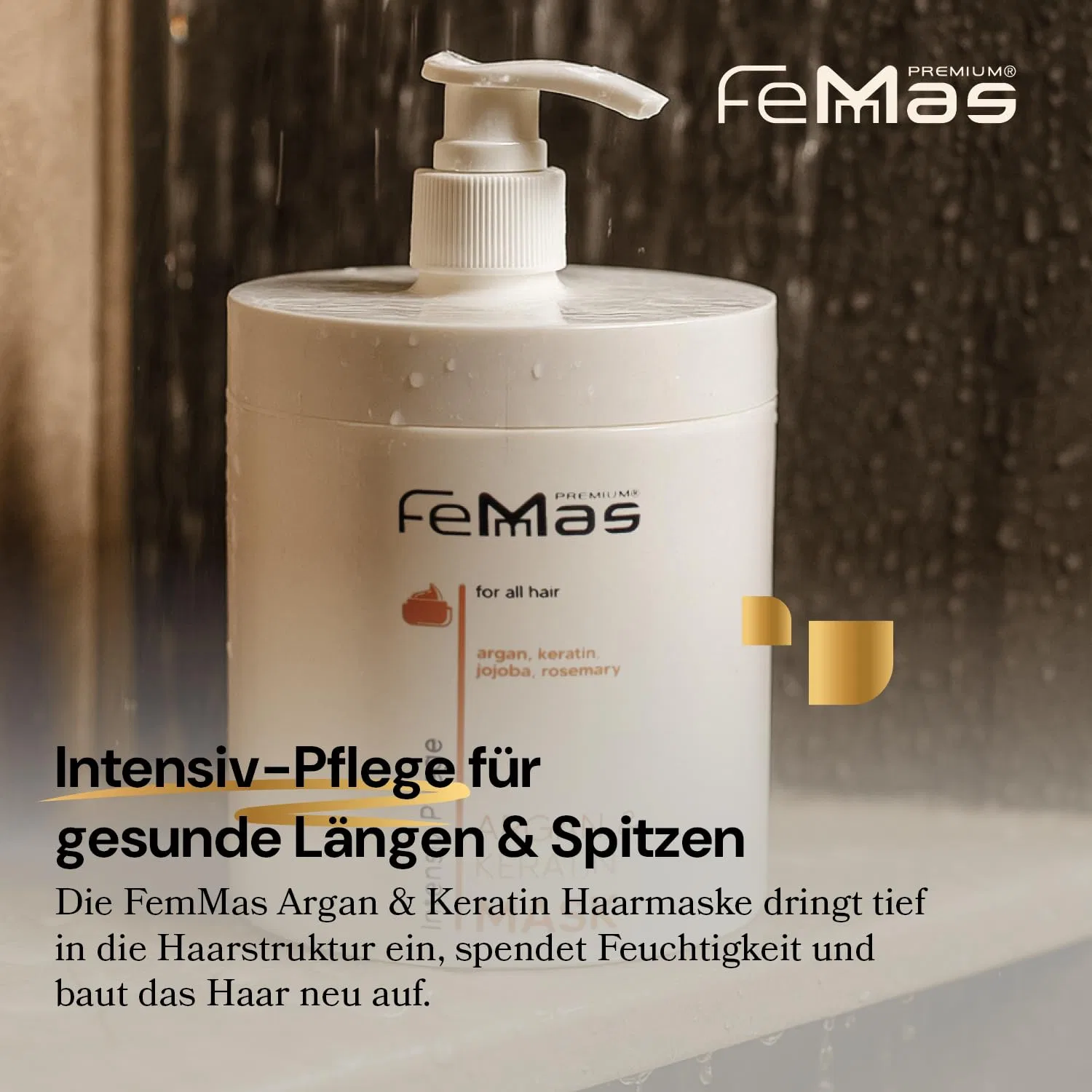 Шампунь и маска для волос с аргановым маслом и кератином от FemMas Femmas, Shampoo + Mask — фото 2