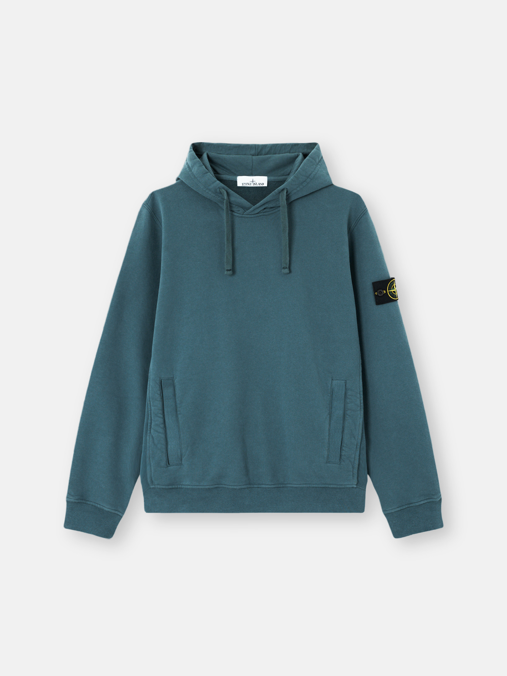 

Толстовка прямого кроя с капюшоном и карманом-кенгуру Stone Island 6100029 BRUSHED ORGANIC COTTON FLEECE, Dark Teal Green