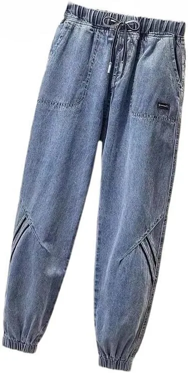 

Высокие джинсы Chong Feng Xia с кружевной шнуровкой, синие