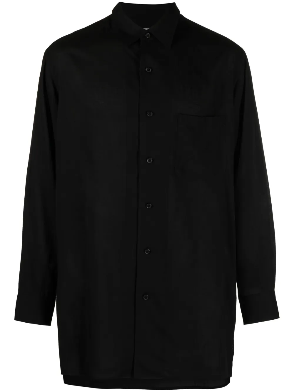 

Рубашка с приспущенными плечами Yohji Yamamoto, черный