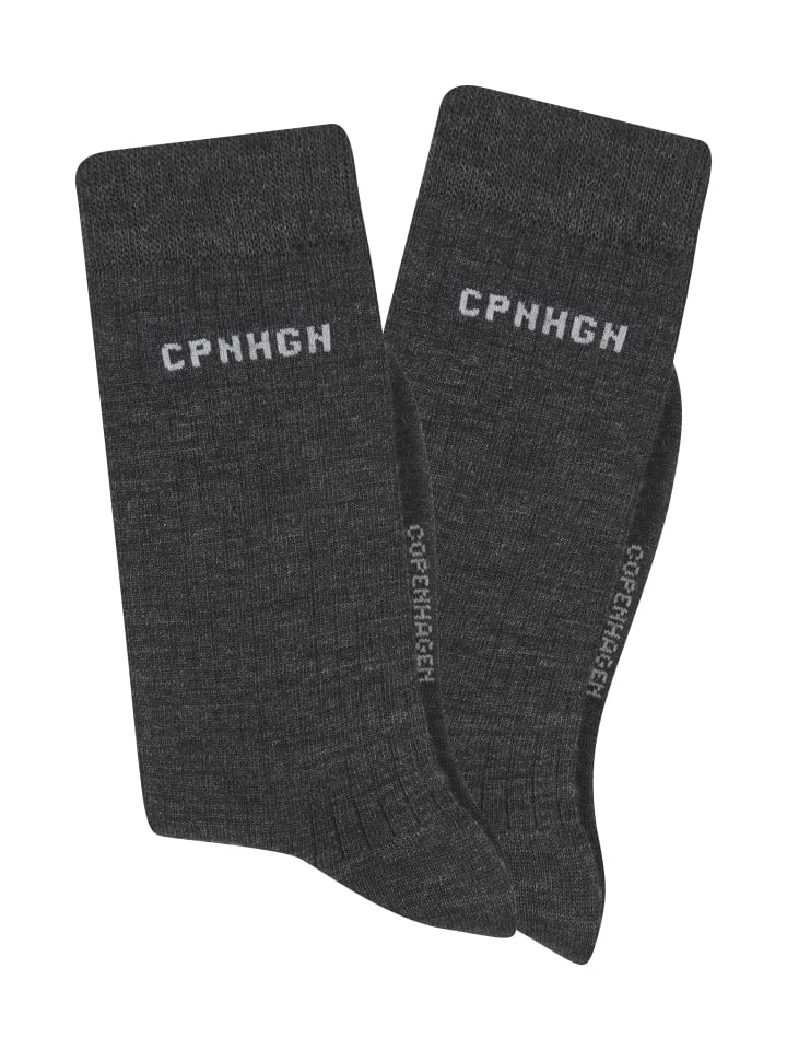 

Copenhagen Studios Простые носки цвета 2x антрацитовый меланж