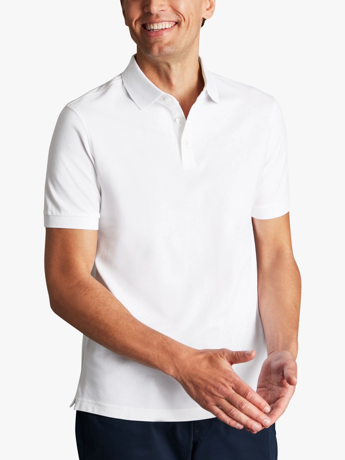 

Рубашка-поло Charles Tyrwhitt Pique, белая