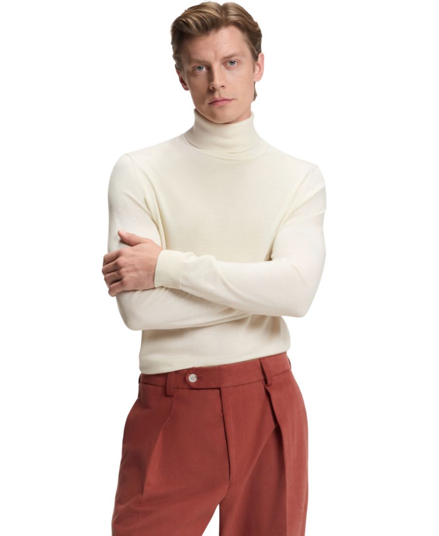 

Мужской кашемировый свитер с высоким воротником BECKHAM x BOSS BOSS by Hugo Boss, Open Beige