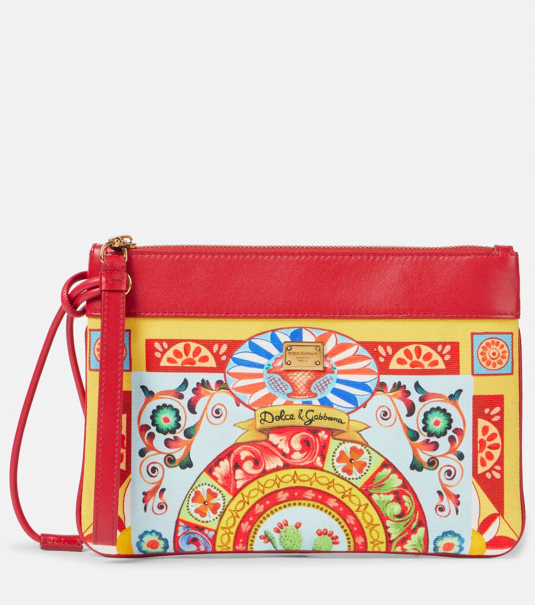 

Маленький клатч с кожаной отделкой Dolce&Gabbana, Myt Cactus F.Azzurro
