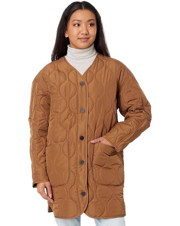 

Куртка Lucky Brand Reversible Shine Quilted Liner, цвет Cognac