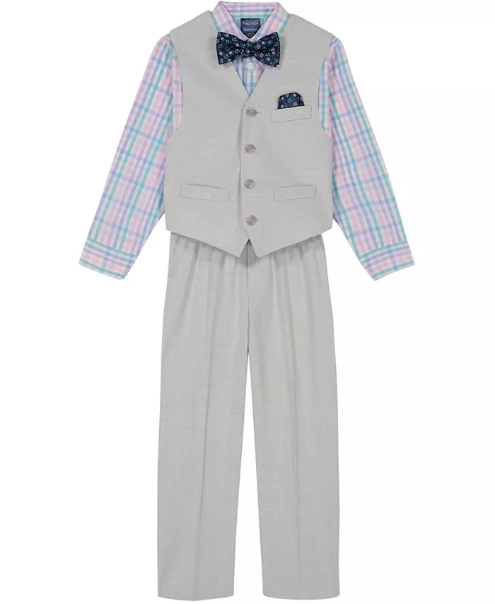 

Комплект из 4 предметов для малышей и мальчиков: жилет и галстук-бабочка из слаб тика Nautica