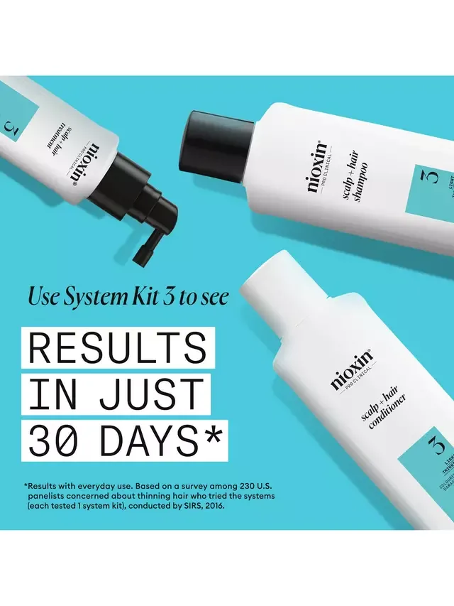Кондиционер Pro Clinical System 3 Scalp + Hair Thickening Conditioner для окрашенных, сухих и поврежденных волос с легким истончением Nioxin — фото 3