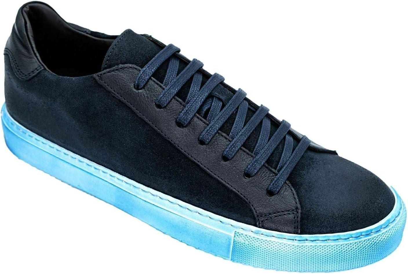 

Мужские кроссовки Belvedere Rino из итальянской вощеной замшевой кожи, синий