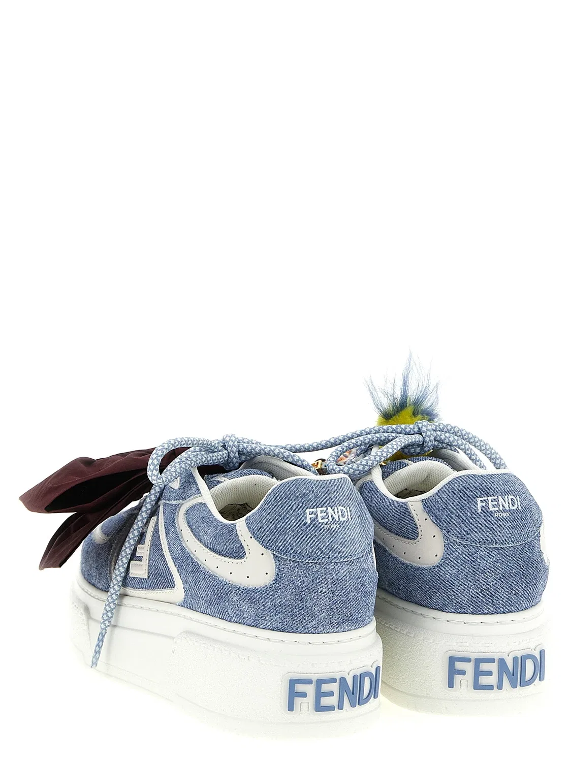 Кроссовки 'FENDI Match', голубой — фото 4