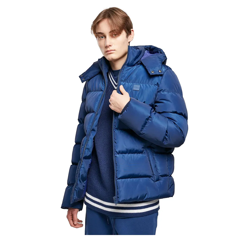

Куртка Urban Classics Hooded Puffer, синий