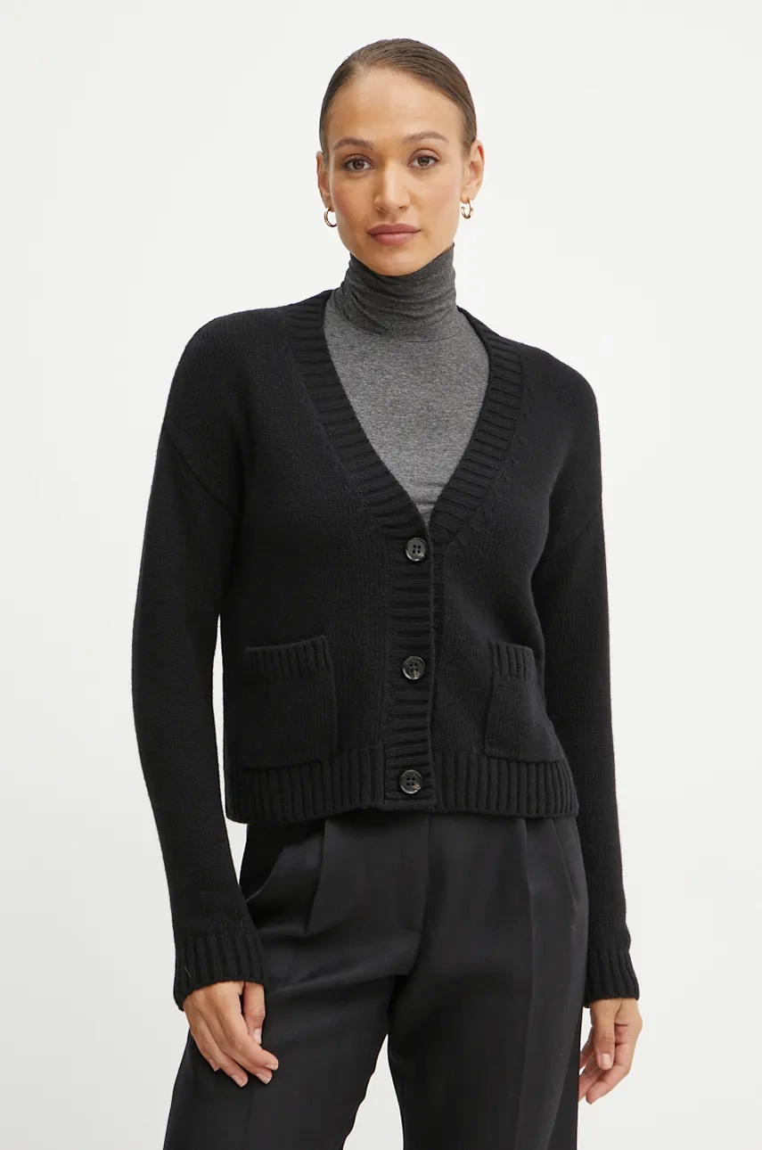 

Шерстяной кардиган Weekend Max Mara, черный