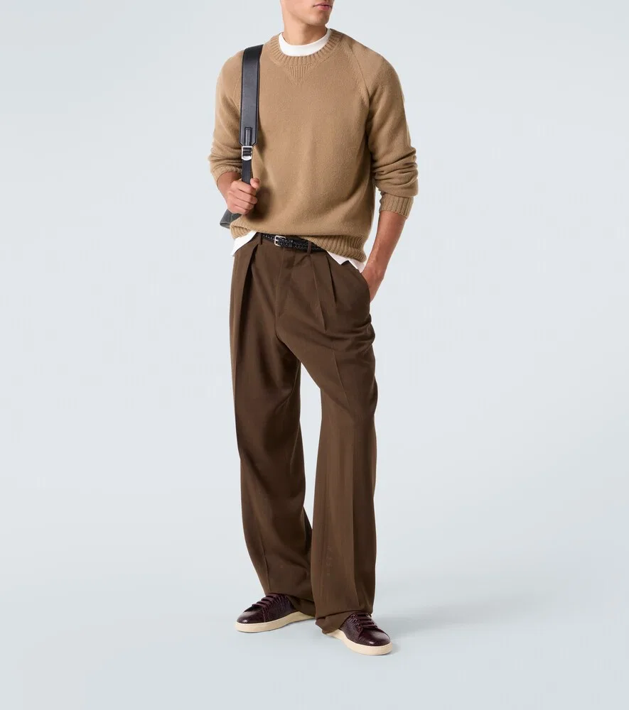 Кроссовки Warwick из кожи с эффектом крокодиловой кожи Tom Ford, бургунди — фото 2