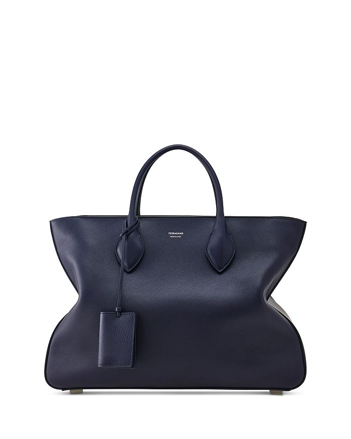 

Звезда Кожаная Сумка Tote FERRAGAMO, синий