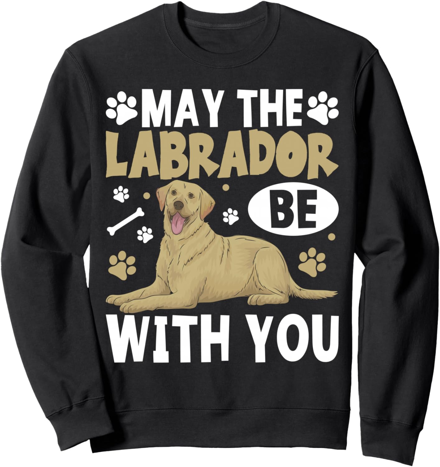 

Толстовка с надписью «Да пребудет с тобой лабрадор» Labrador Retriever Dog Gifts For Dog Lovers, черный