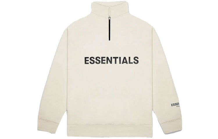 Спортивная толстовка Fear of God Essentials FW20 Half Zip Sweatshirt 'Cream' FOG-FW20-346, бежевый — фото 2