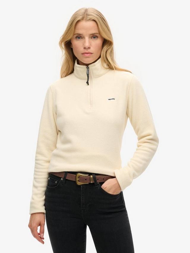 

Джемпер из полярного флиса на молнии наполовину Superdry, цвет Oatmeal Beige