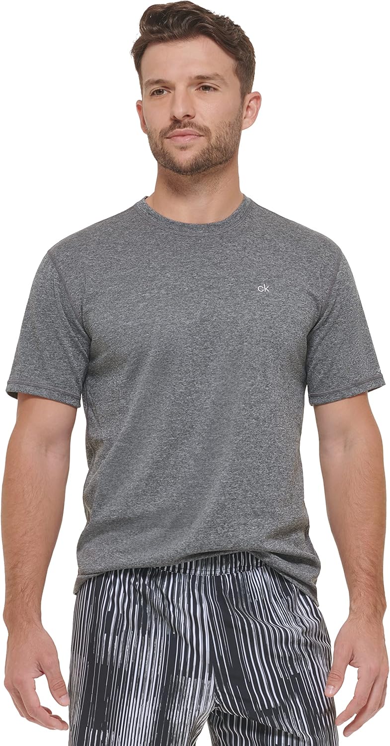 

Calvin Klein Mens, легкий, быстросохнущий, с коротким рукавом, защита от ультрафиолетового излучения 40+, Grey Heather, Фиолетовый, Calvin Klein Mens, легкий, быстросохнущий, с коротким рукавом, защита от ультрафиолетового излучения 40+, Grey Heather