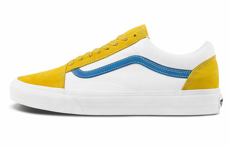 Кроссовки Vans Old Skool White/Yellow/Blue
