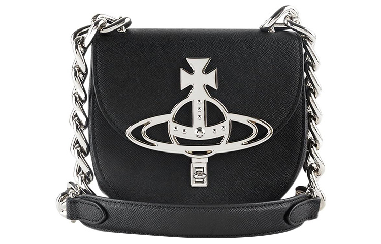 

Сумка-седло из коровьей кожи через плечо Vivienne Westwood женская черная